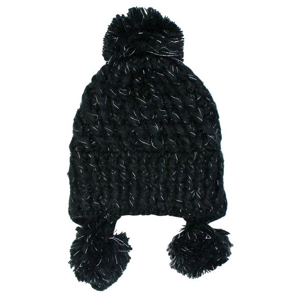 Soft Knit Triple Pom Pom Beanie Hat - Picture 7 of 8